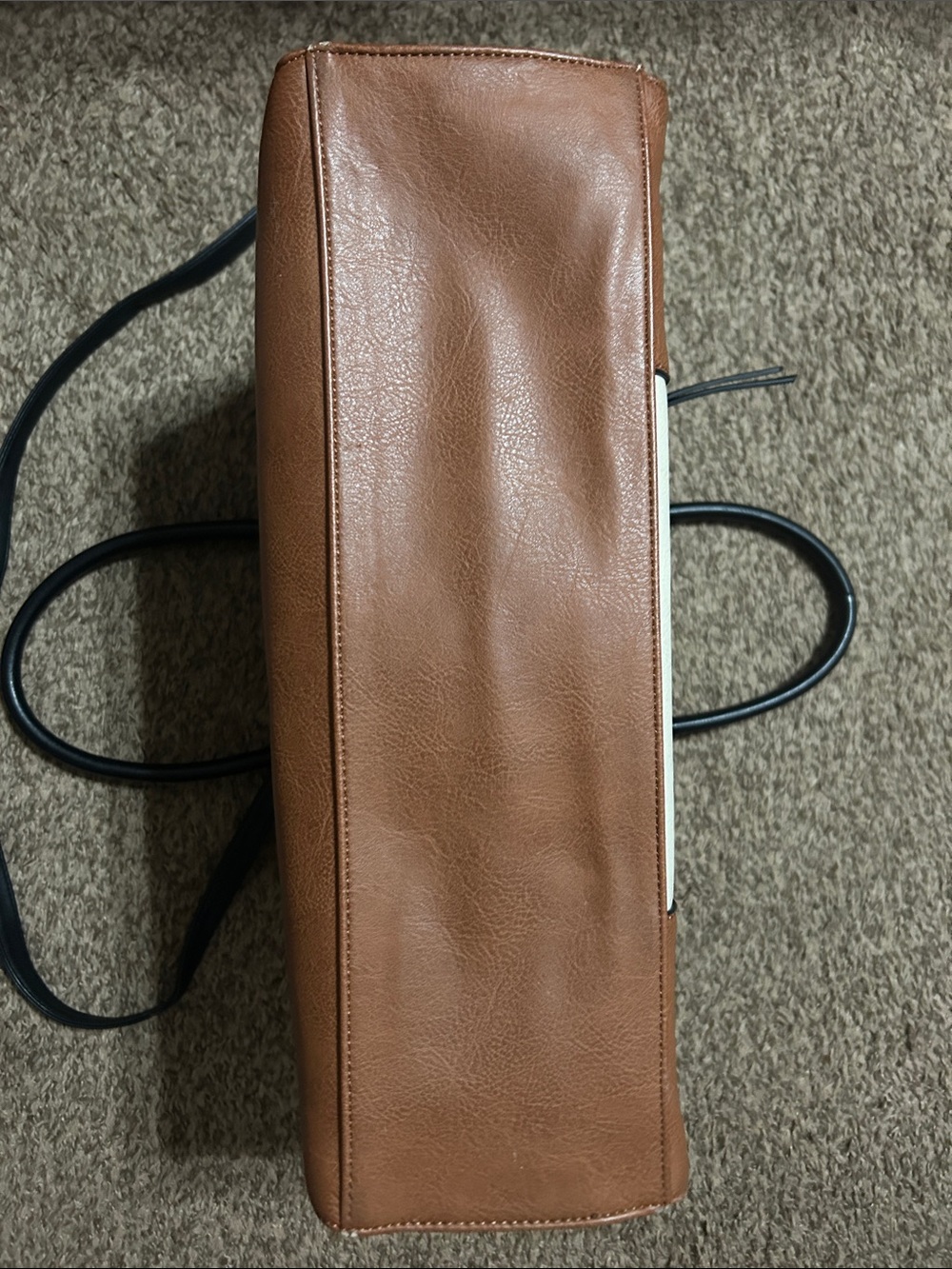 Merona Tri-Color Shoulder Tote in Black, Cream & Brown - Picture 4 of 4